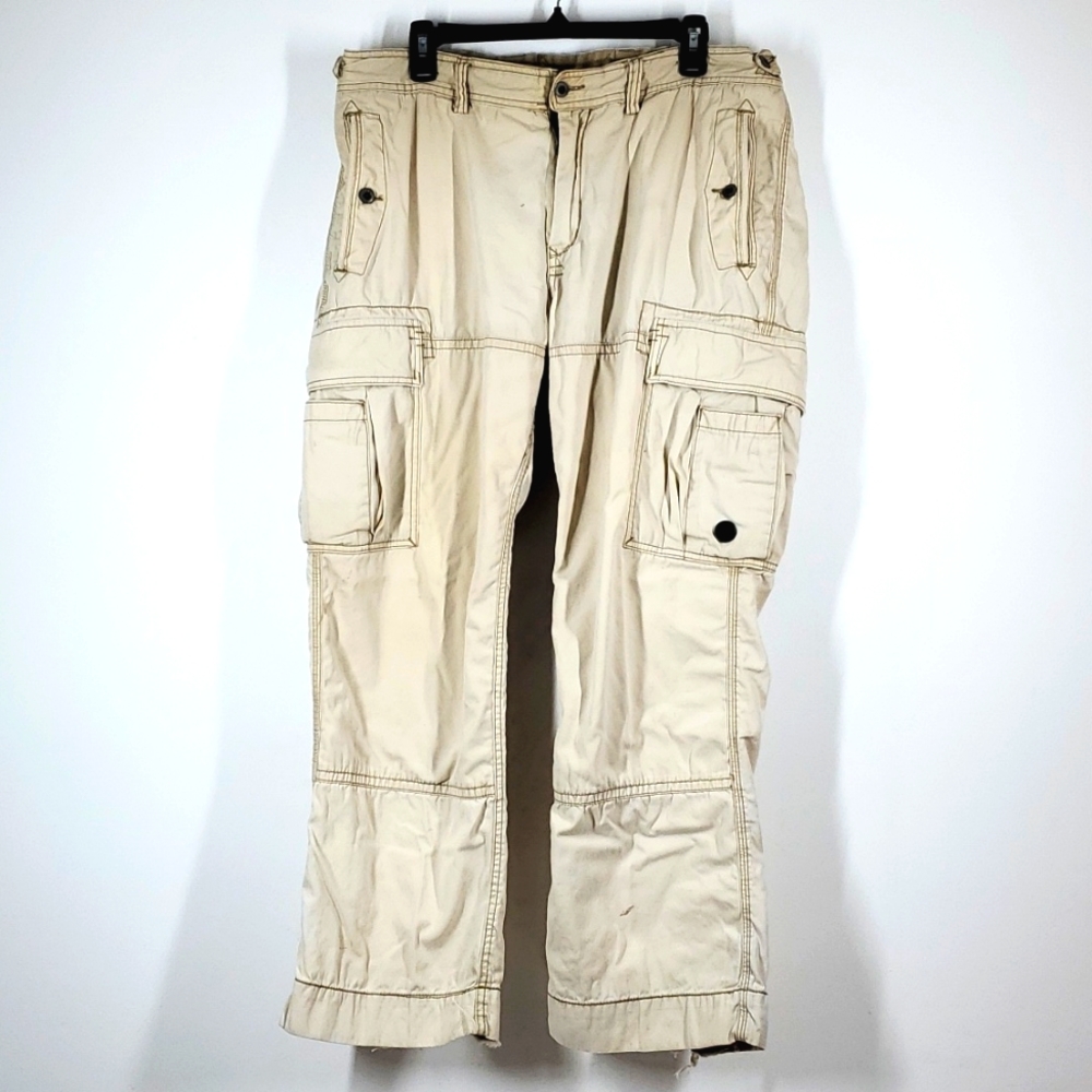 Vintage Polo by Ralph Lauren Creme Cargo Pants 38x30
